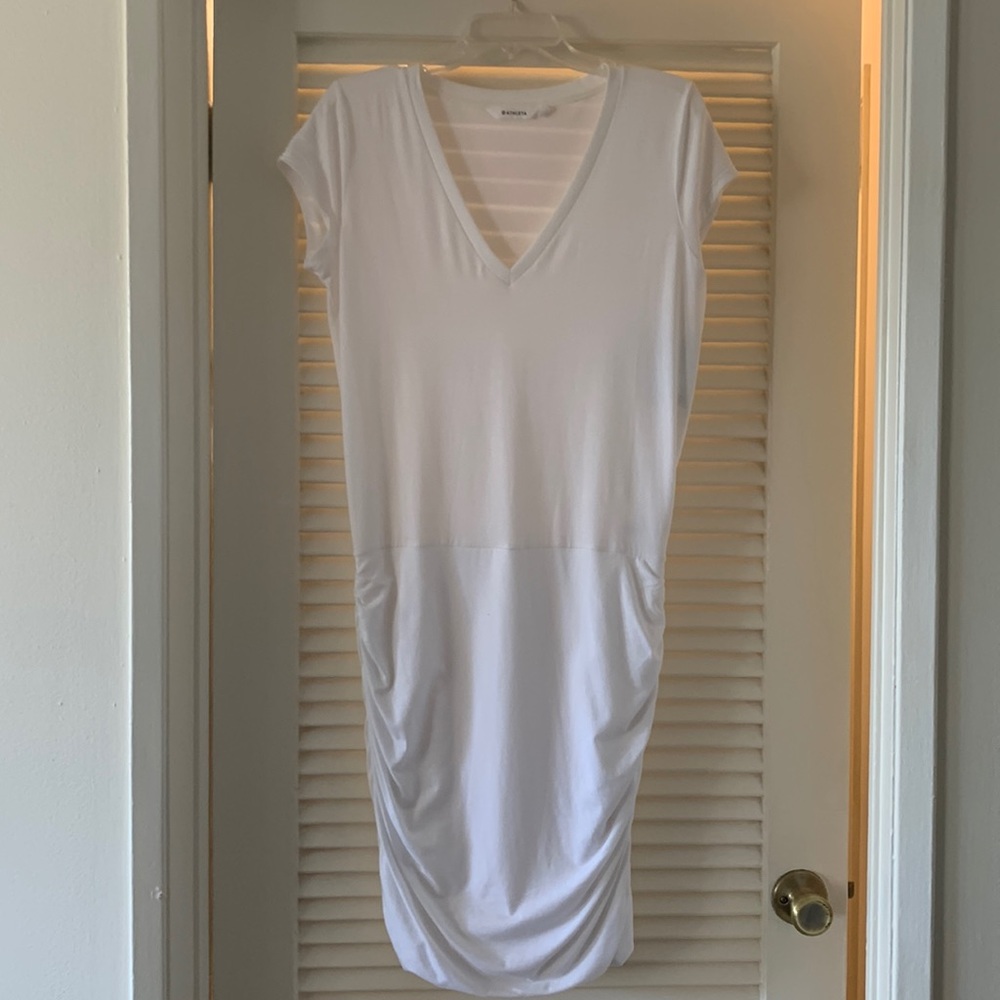 Athleta, White Tee Dress, Medium. New with tags.